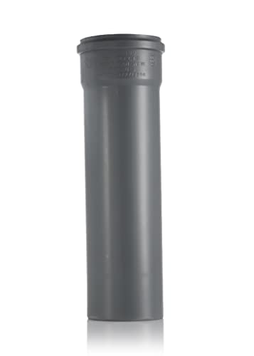 HYDROBIL Tubo de PVC para alcantarillado, tubo de plástico Ø 110 mm, L 315, espesor de pared 2,4 mm, para la evacuación de aguas residuales (baja y alta temperatura)