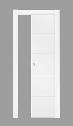 Arteblock,Atenas,puerta,4 fresados,lacada blanca,725mm,corredera