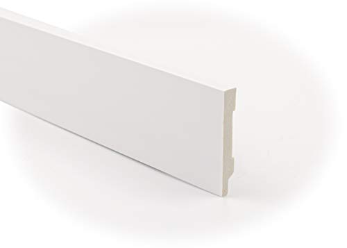 Zócalo - Rodapié Blanco de PVC hidrófugo, 10cm de alto y 220cm de largo