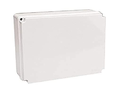 Poly Pool PP0295 Caja rectangular de derivación, de pared, dimensiones interiores 300 x 220 x 120 mm, gris