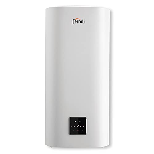 Ferroli TITANO TWIN Calentador de agua eléctrico Slim compacto de doble depósito con wifi - Inalámbrico - WiFi (100 litros)