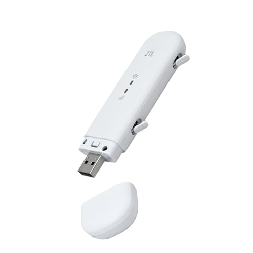 ZTE MF79N, Módem USB Wi-Fi Desbloqueado, Punto de Acceso Wi-Fi para Viajes de bajo Costo para 10 Dispositivos, Puertos de Antena Externa + 2 años de garantía (Blanco)