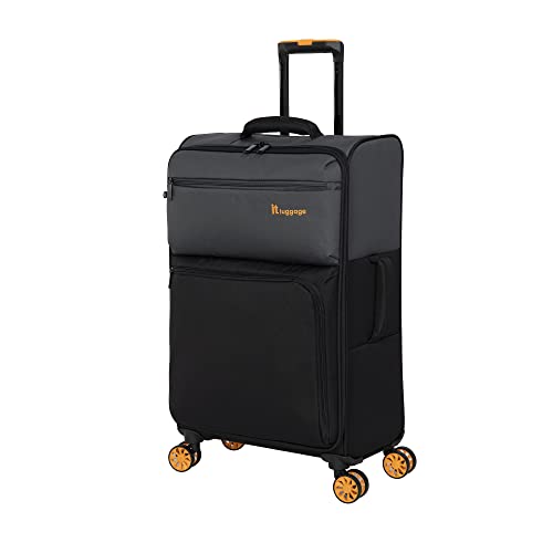 it luggage Duo-Tone 27' Softside Checked 8 Wheel Spinner, Peltre/Negro, 68,58 cm, Duo-Tone 27' Softside Checked 8 Wheel Spinner