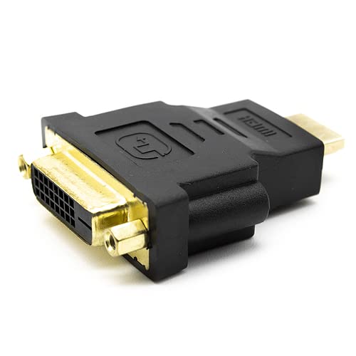 CABLEPELADO Adaptador DVI Hembra a HDMI Macho | Dual Link (24 + 1 Pines) | Adaptador bidireccional DVI | 1080P Full HDTV | Compatible con PS3/PS4, TV Box, BLU-Ray, Proyector | Negro