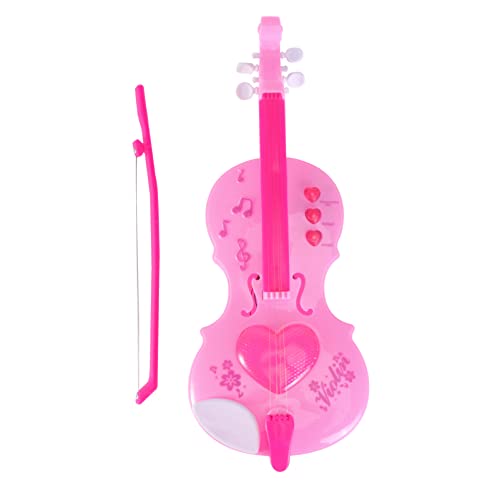 STOBOK Juguete de Violín de Simulación Juguete para Niños Violín Mini Violín Toy Mirando Instrumento Instrumento Ejecución Earlera Educación Juguetes Música Iluminación Juguete 1Pc
