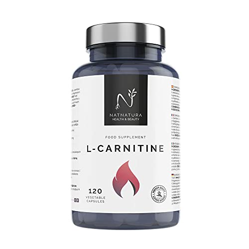 L- Carnitina quemagrasas potente. L-Carnitina pura en cápsulas. Quemagrasas Potente Natural. Aumenta tu Energía y mejora tu Rendimiento, Resistencia y Recuperación. 120 cápsulas vegetales.