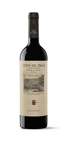 Coto Imaz Gran Reserva, Vino Tinto DOC Rioja, Variedad Tempranillo y Graciano, Complejo y Persistente, Botella 750 ml