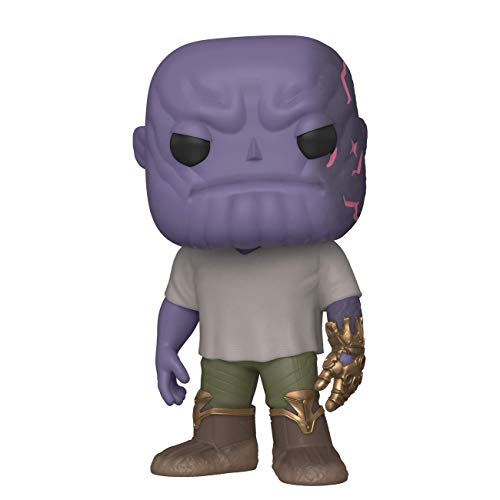 Funko- Pop Marvel: Endgame-Casual Thanos w/Gauntlet Avengers Collectible Toy, Multicolor (45141)