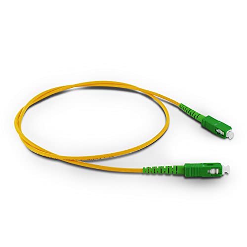 9/125 OS2 Latiguillo Monomodo FTTH BLANCO, 3M SC/APC-SC/APC Simplex Operadores Movistar Jazztel Vodafone Orange cable fibra optica para Router 