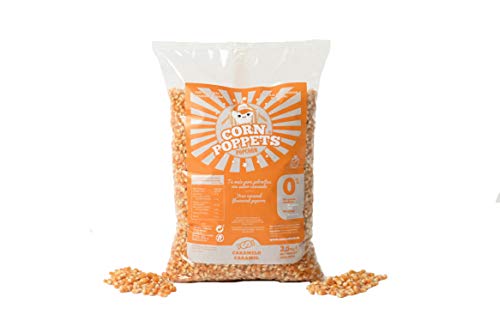 Corn Poppets | Granos de Maíz para Palomitas Dulces Sabor Caramelo | Palomitas Saludables , 100 % Natual | Pack ahorro 2,5 kg
