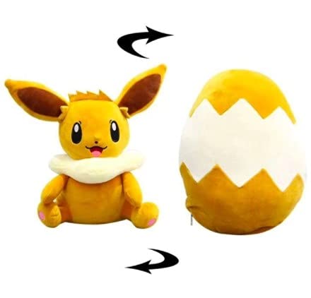 Peluche Reversible - La transformación de Ditto! - Pokemon - Máxima suavidad - Pikachu, Charmander, Squirtle y Snorlax (Grande Eevee)