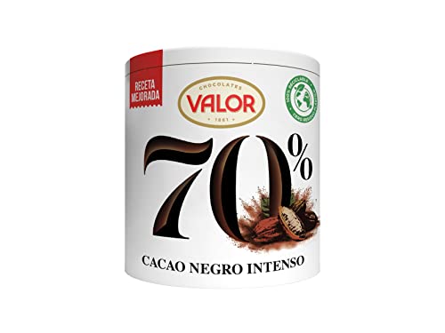 Valor - Cacao Soluble Negro Intenso 70%. Sin Gluten. Receta única y exquisita de cacao Valor. Intenso Sabor y Aroma - 300 Gramos