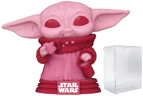Star Wars: San Valentín - Grogu con galleta [Baby Yoda] Funko Pop Figura de vinilo (con funda protectora de caja emergente)