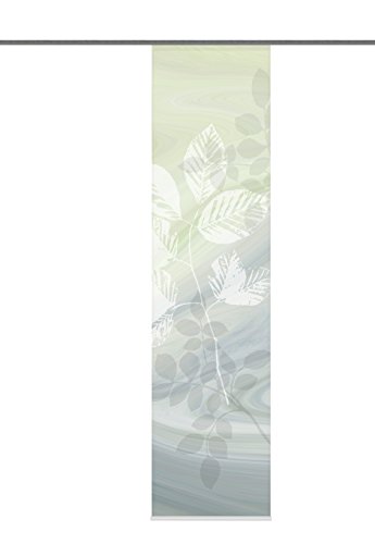 Home Fashion 87667-768 Toupillon - Panel japonés con impresión Digital (con rieles y sujeciones, 245 x 60 cm), Color Verde