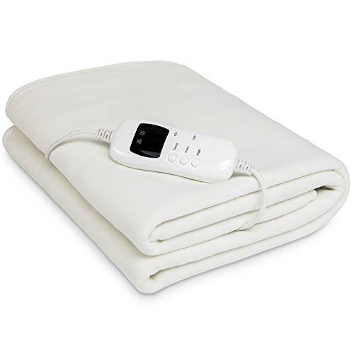 sinnlein® manta térmica de vellón 150 x 80 cm | lavable hasta 40°C | manta eléctrica con desconexión automática | calientacamas | 3 niveles de temperatura ajustables | pantalla digital | 60 vatios