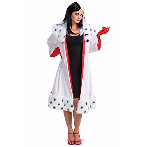 Disney Oficial - Cruella de Vil Disfraz Mujer Clásico, Disfraz Halloween Mujer En Talla M