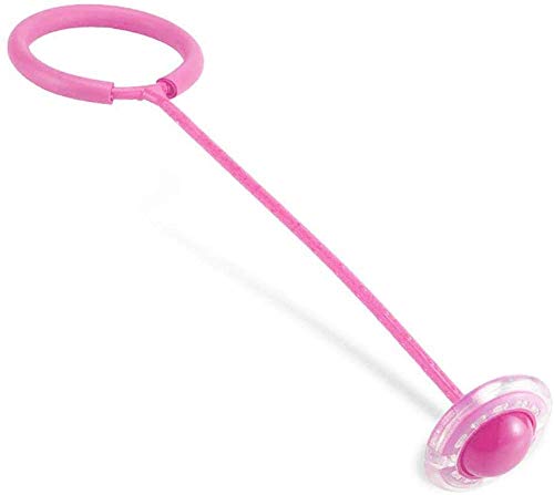 WINIAER Bola de saltar oscilante, juguete de salto para adultos y niños, juguete de ejercicio atlético de cuerda de saltar cinco colores (rosa)