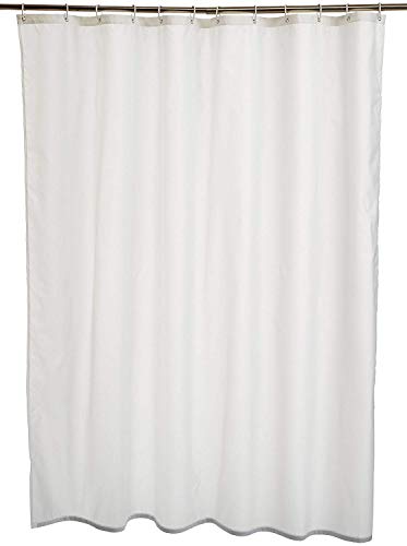Amazon Basics - Cortina de ducha de poliéster (180 x 200 cm), color blanco