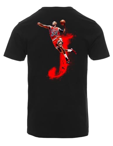Camiseta para hombre The Last Dance - J 23 Campeones de baloncesto de la NBA, Negro , M