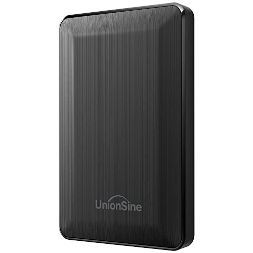 UnionSine Ultra Slim Disco Duro Externo Portátil 2.5' 500GB, USB3.0 SATA HDD Almacenamiento para PC, Mac, MacBook, Chromebook, Xbox, PS4 (Color Negro) HD 2513