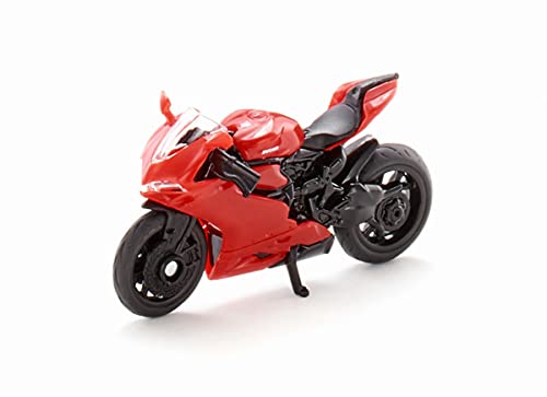 siku 1385, Moto Ducati Panigale 1299, Metal/Plástico, Rojo, Soporte desplegable