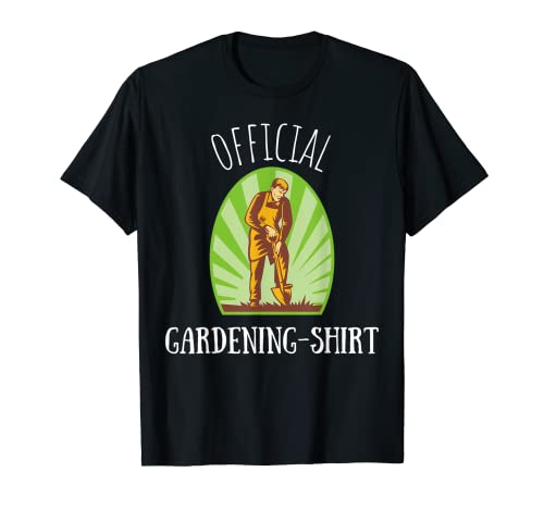 Camisa de jardinería oficial divertido diseño de trabajo de jardín Camiseta