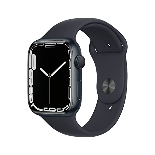 Apple Watch Series 7 (GPS, 45MM) - Caja de Aluminio Medianoche con Banda Medianoche Deportiva (Reacondicionado)