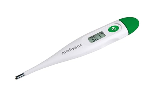 medisana FTC termómetro clínico digital para bebés, niños y adultos, oral, axilar o rectal, resistente al agua con alarma de fiebre