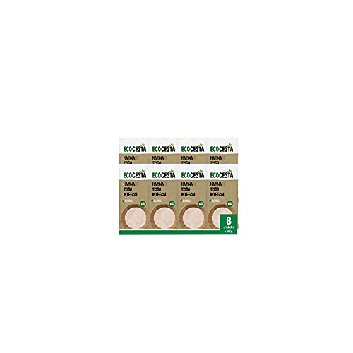 Ecocesta - Pack de 8 Unidades de 500 g de Harina Ecológica de Trigo Integral - Ayuda a Regular el Tránsito Intestinal - Alto Contenido en Carbohidratos