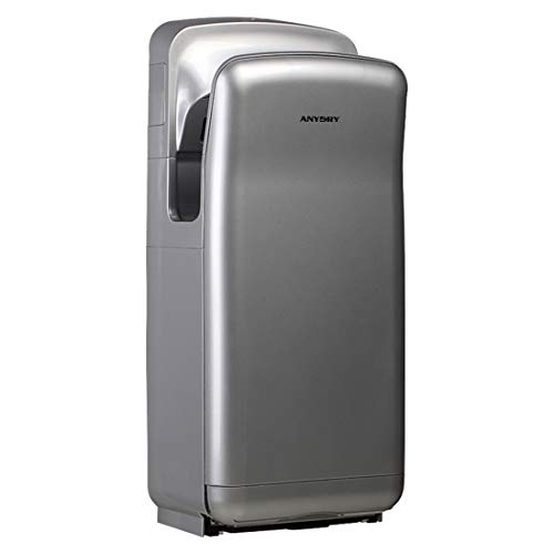 anydry 2005H secador de Manos, secador de Manos eléctrico Comercial, con Filtro HEPA, superpotente, 7-10 Segundos para secar, 1750-2050vatios.(Plateado)