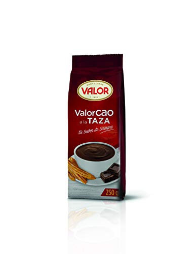 Valor - ValorCao a la Taza - Tu Sabor de Siempre - Cacao en Polvo Sin Gluten - Ideal para Acompañar con Churros - 250 Gramos