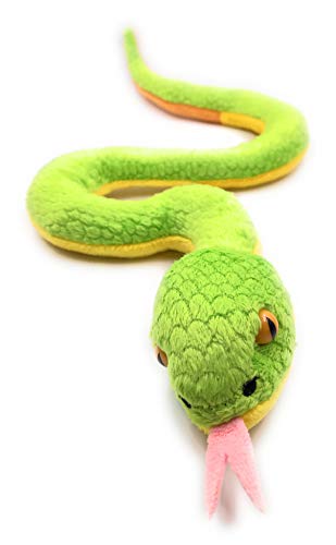 Onwomania Peluche Peluche Animal Serpiente Serpiente Verde víbora 44 cm