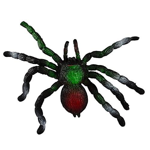 BOHS Araña realista elástica - Grande Squishy Suave - Juguete de broma de Halloween Modelo de animal aterrador - Aliviador de estrés