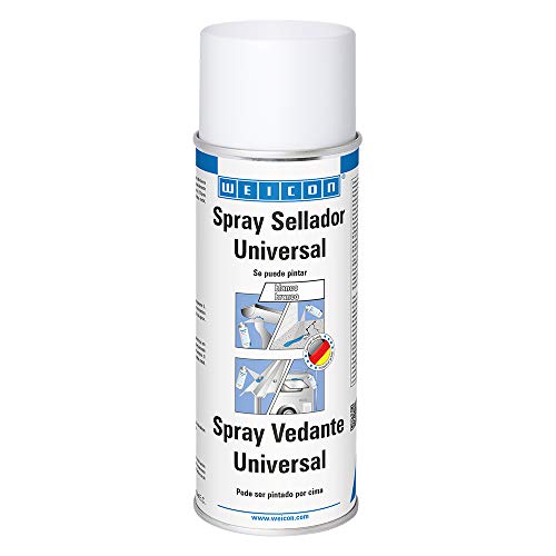 WEICON 11553400-36 Spray Sellador Universal | 400 ml | Sellado Impermeable para Uso Interior y Exterior | Blanco