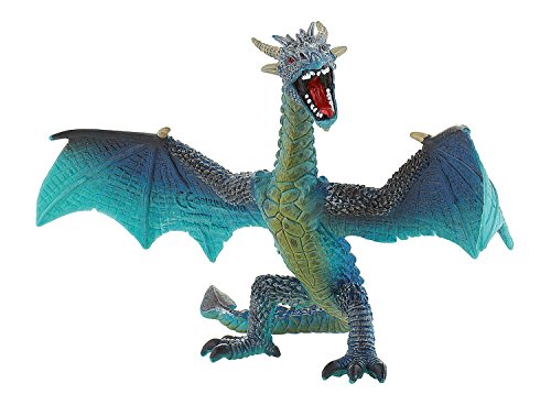 Bullyland 75592-Figura de Juego, dragón Volando Turquesa, Aprox. 17,8 cm de Altura, Figura Pintada a Mano, sin PVC, para Que los niños jueguen de Forma imaginativa, Color Colorido (75592)