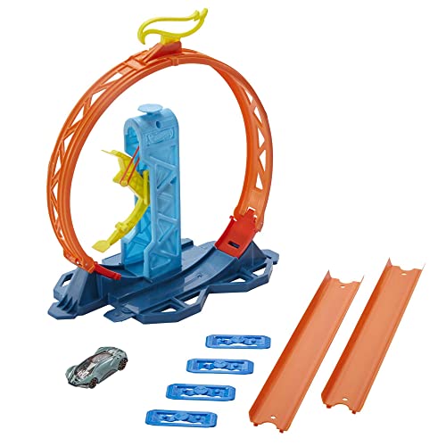 Hot Wheels Track Builder accesorios para pistas de coches acelerador de Loop (Mattel GLC90)