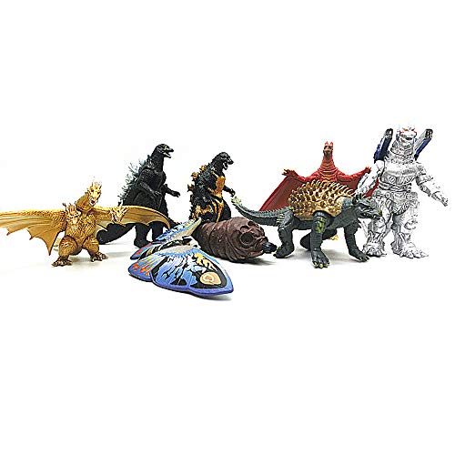 MINGZE 8 Piezas Godzilla Movie Monster Juguetes Modelo, para niños y fanáticos de películas, Series Toys Juego de muñecas Modelo de Dinosaurios realistas