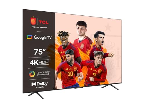 TCL 75P639 Smart TV con 4K HDR, Ultra HD, Google TV, Game Master, Dolby Audio, Google Assistant