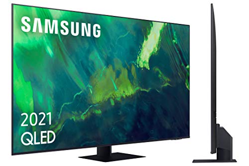 Samsung QLED 4K 2021 65Q74A - Smart TV de 65' con Resolución 4K UHD, Procesador QLED 4K con IA, Quantum HDR10+, Wide Viewing Angle, Motion Xcelerator Turbo+, OTS Lite y Alexa Integrada, Color Negro
