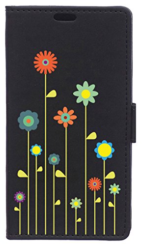 BeCool Funda Libro para Xiaomi Mi6 Plus- Carcasa con función Soporte, Ranuras para tarjetes y Billetes, Diseño Flores Verdes, Naranjas y Azules