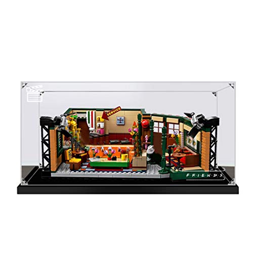 Vengo Vitrina acrílica resistente al polvo para Friends Central Perk, compatible con Lego 21319 (sin modelo Lego), 35 x 25 x 15 cm