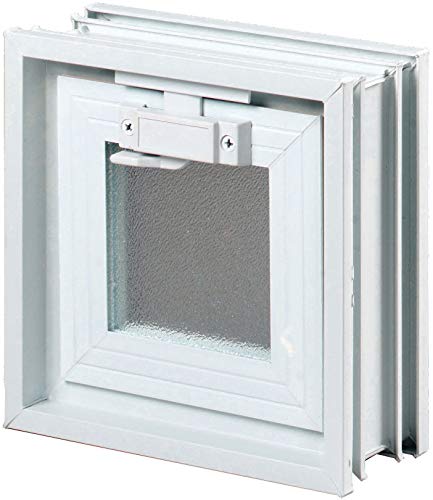 Ventana practicable: para el montaje en la pared de bloques de vidrio - 189x189mm, en lugar de 1 bloque de cristal 19x19x8 cm