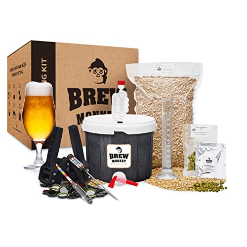 Brew Monkey® Kit de Elaboración de Cerveza Rubia | Kit Completo de 5 Litros | 6.4% Vol. | Kit Para Hacer Cerveza | Kit Cerveza Artesanal | Regalos Originales para Hombre