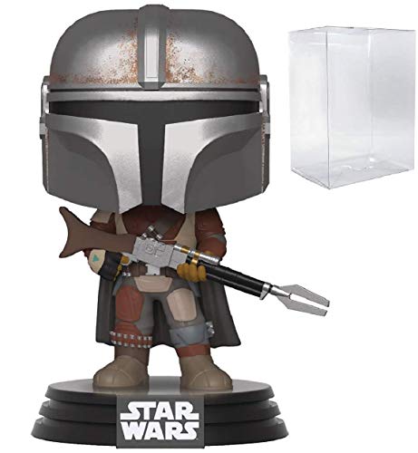 POP Star Wars: The Mandalorian - Figura de vinilo con funda protectora compatible con Pop Box