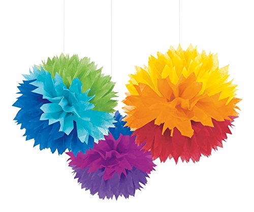 amscan Rainbow Pompones Decorativos