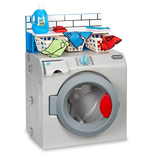 Little Tikes First Washer-Dryer-Interactiva Sonidos-Electrodoméstico Realista de Juguete para Niños, color lavadora-secadora (MGA Entertainment 651410)
