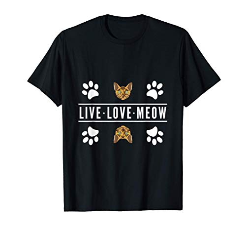 Amo a mi gato de Bengala, vivo el amor miau Camiseta