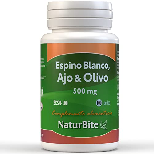 NaturBite Espino Blanco + Ajo + Olivo, 500mg 100 perlas
