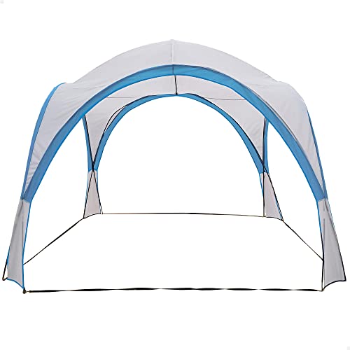 Aktive 52895 - Carpa camping exterior para sombra | Ligera, de fácil montaje y transporte | Medidas 320x320x260 | Tienda de campaña abierta, protege del sol | Sombra playa