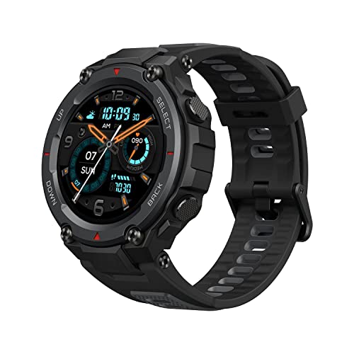 Amazfit T Rex Pro Smartwatch with GPS, 1.3 inch AMOLED display, sports watch with 10 ATM waterproof, SpO2, 24h heart rate measurement, up to 18 days battery, 100 sports modes for men and women